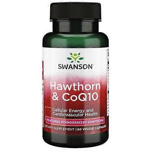 Swanson Witaminy Głóg i CoQ10 Cechy standaryzowanego głogu, 60 kapsułek warzywnych