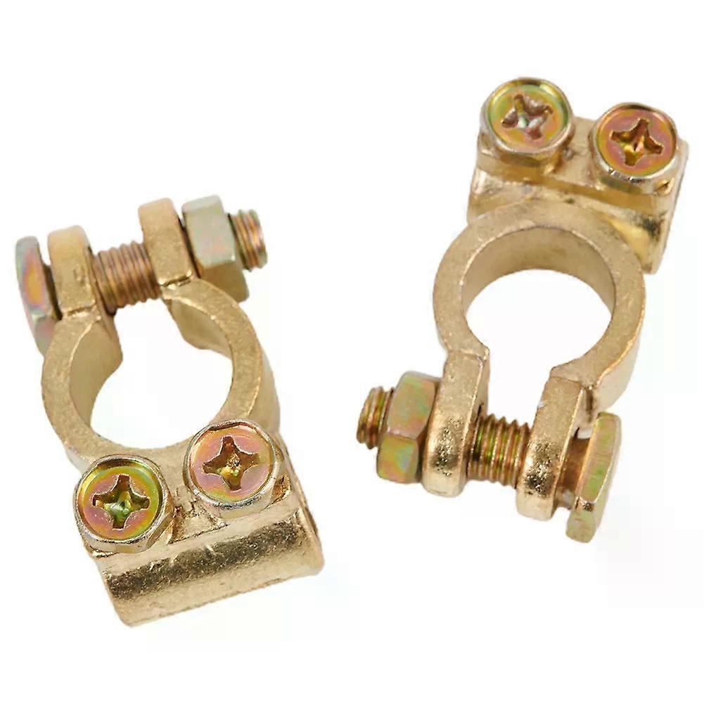 2Pcs/set Battery Terminal Clamp Positive&Negative Kit Pole Clip Car Van Caravan Motorhome Quick Release Battery Terminal