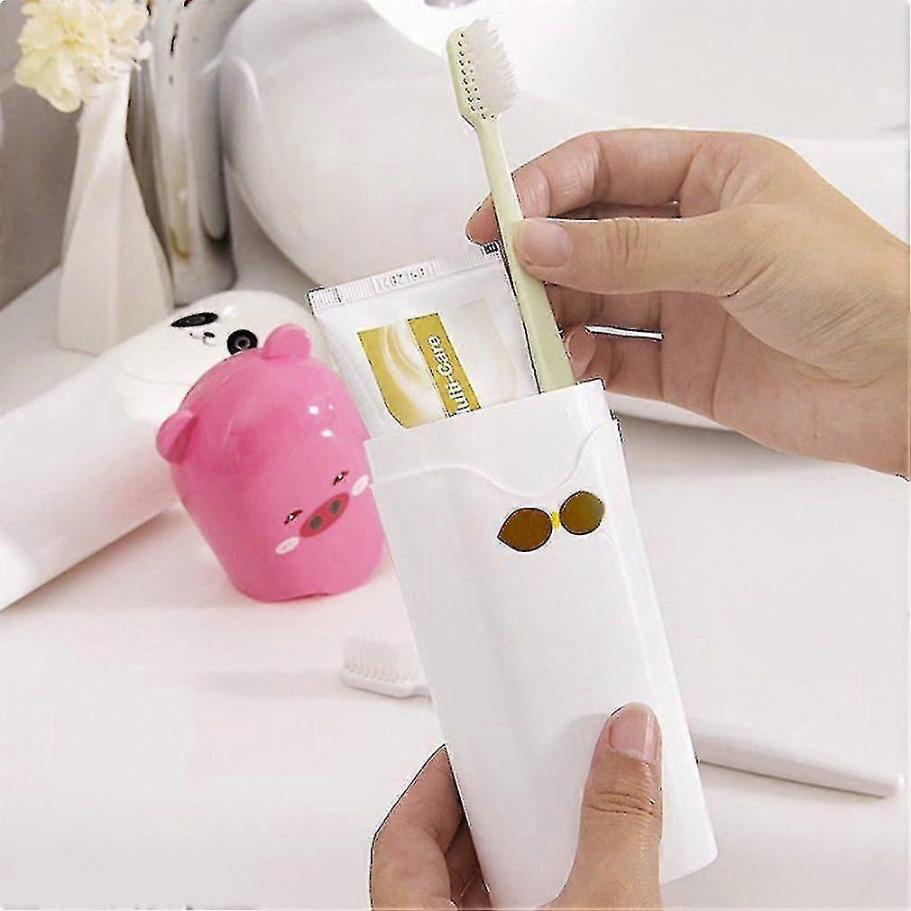 ラブリーかわいい漫画の歯ブラシカバーホルダーポータブル旅行歯ブラシケース