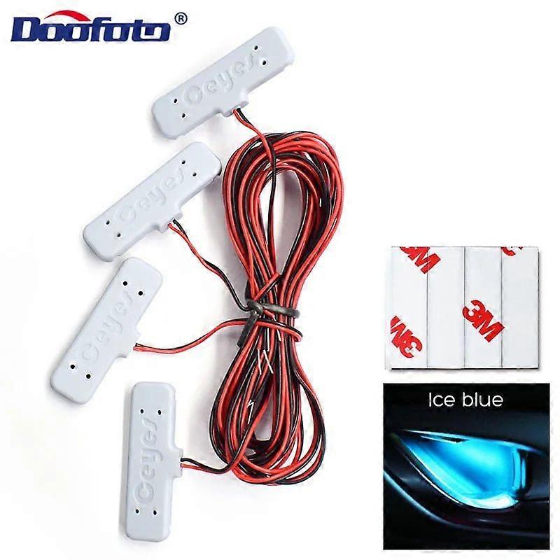 Car universal modified door handle light inner door bowl led lights armrest storage box lamp decorative atmosphere light