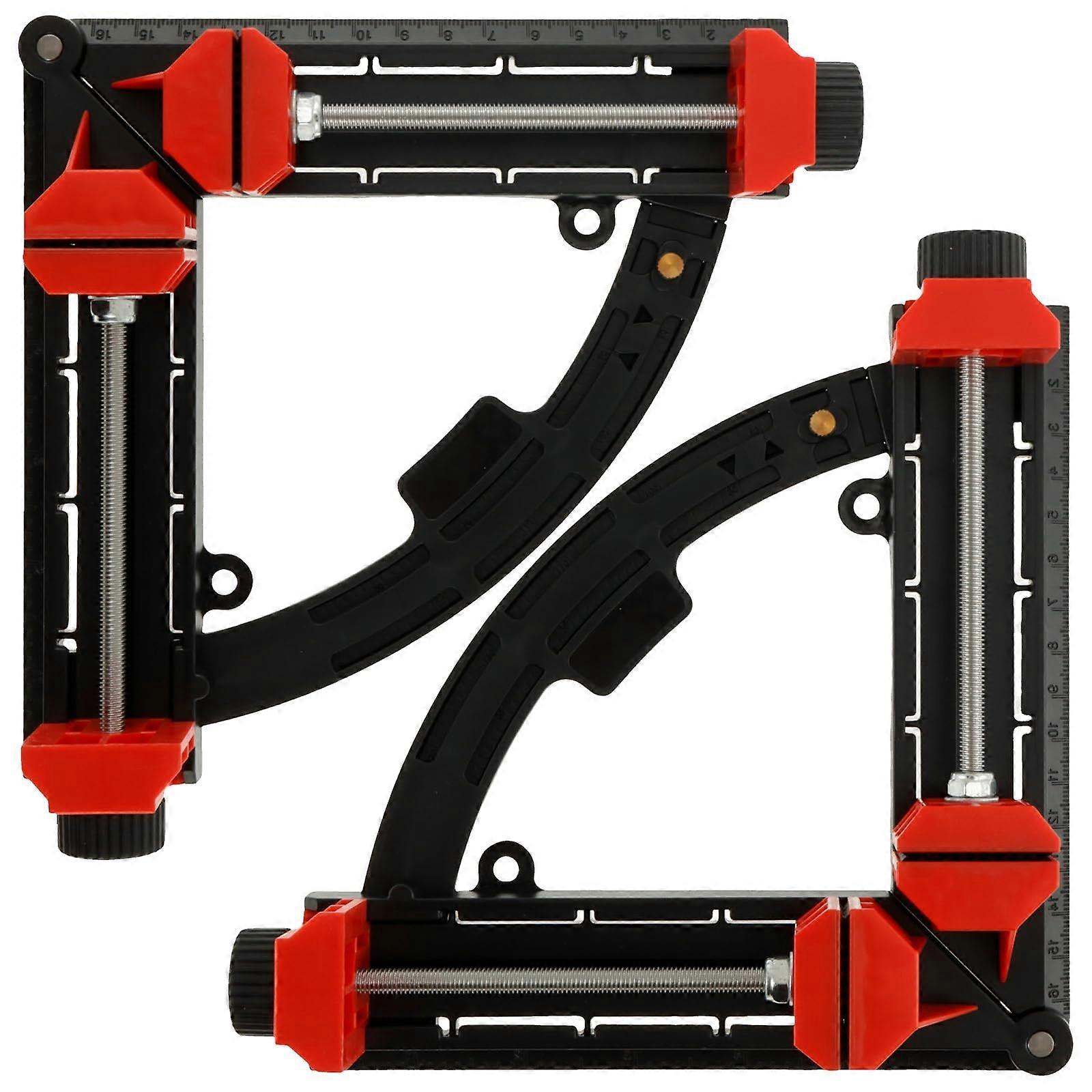 2 Pcs Multi Angle Corner Clamps, Adjustable 30-90 Degrees Right Angle Woodworking Clamp for Picture Frames and Furniture