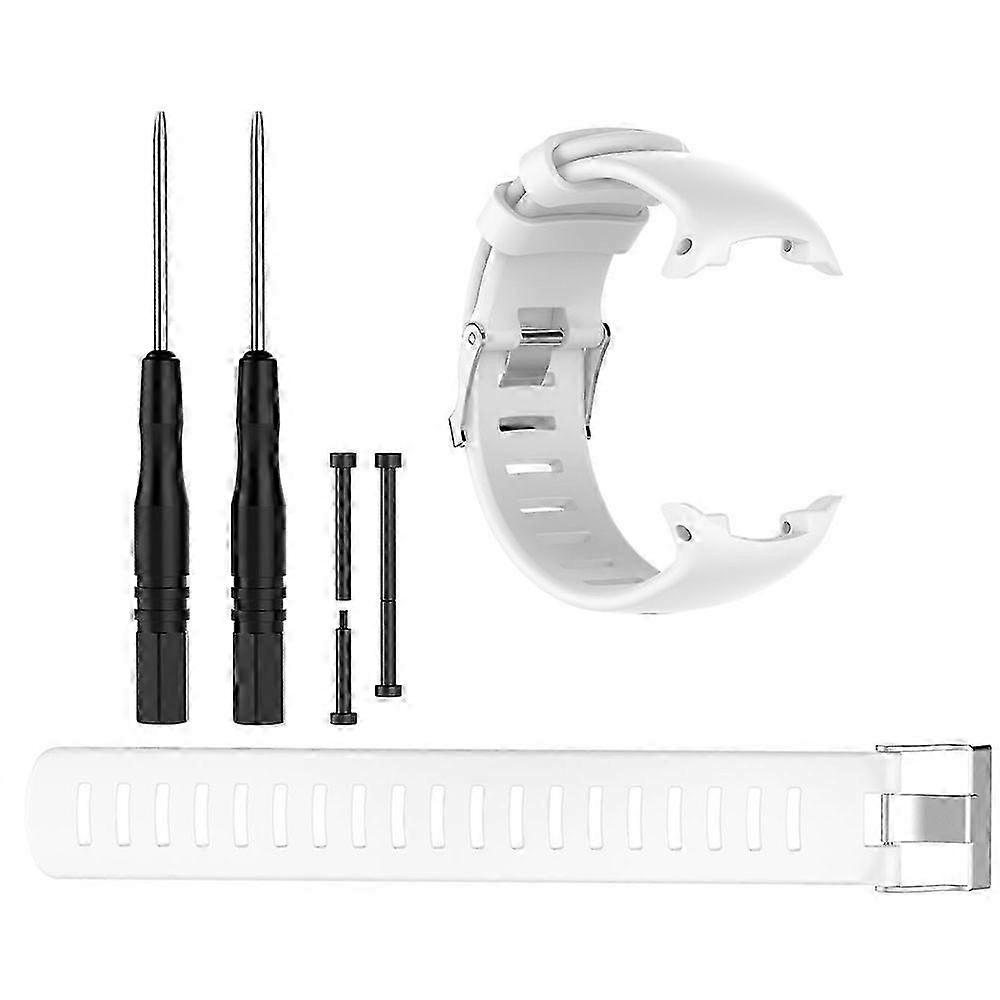 For d4/d4i/d4i novo diving watch replacement strap silicone adjustable with tools(white) p