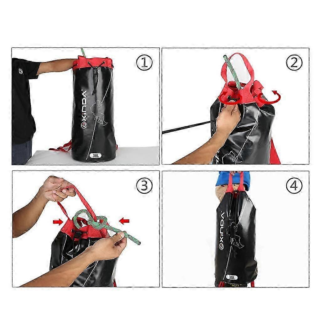 2xتسلق الجبال تسلق الصخور حبل حقيبة تخزين حقيبة الظهر الرباط الحقيبة 45L جيدا