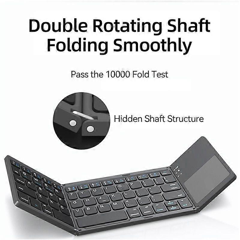 Folding keyboard Touchpad Bluetooth-compatible 3.0 Portable Wireless Keypad for Windows,Android,ios Tablet ipad Phone