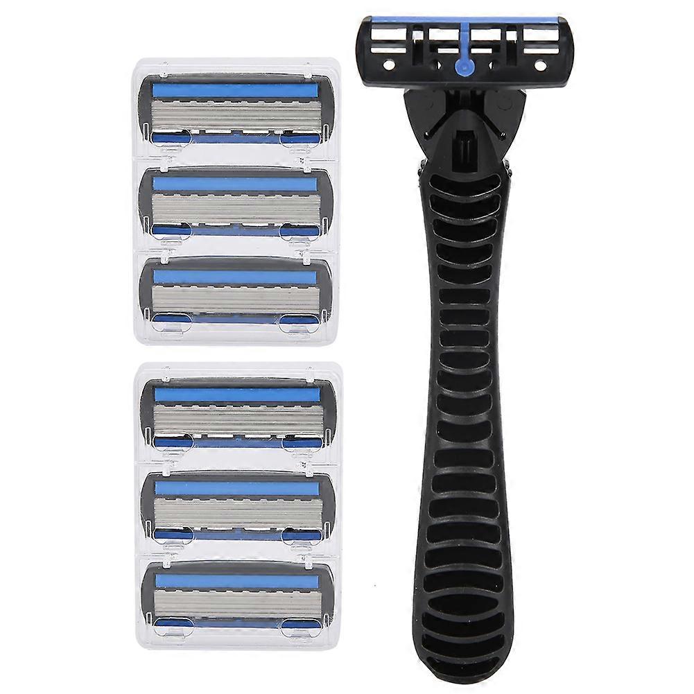 Shaving Blade Razor Set Stainless Steel Portable Classic Double Layer Razor for Men