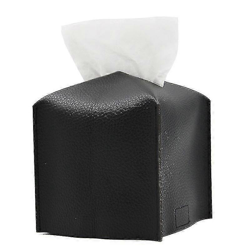 Square Decorative Pu Leather Tissue Box Holder Tissue Box Cover