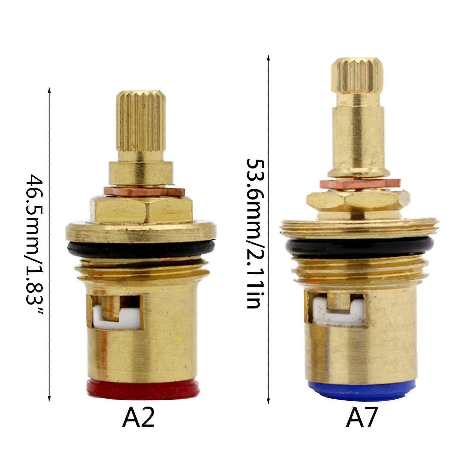 Brass Ceramic Cartridge Inner Faucet for Valve Faucet Cartridge 1/2" 20 Teeth Replacement Tap Valves for Bathroom Kitche  Red