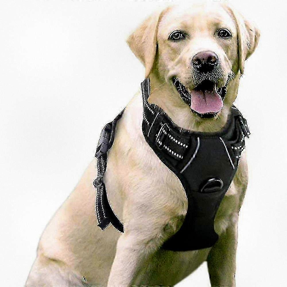 Padded Adjustable No-Pull Pet Vest Harness Ideal for Walking or Training Large Dogs Suitable for Various Breeds and Sizes
