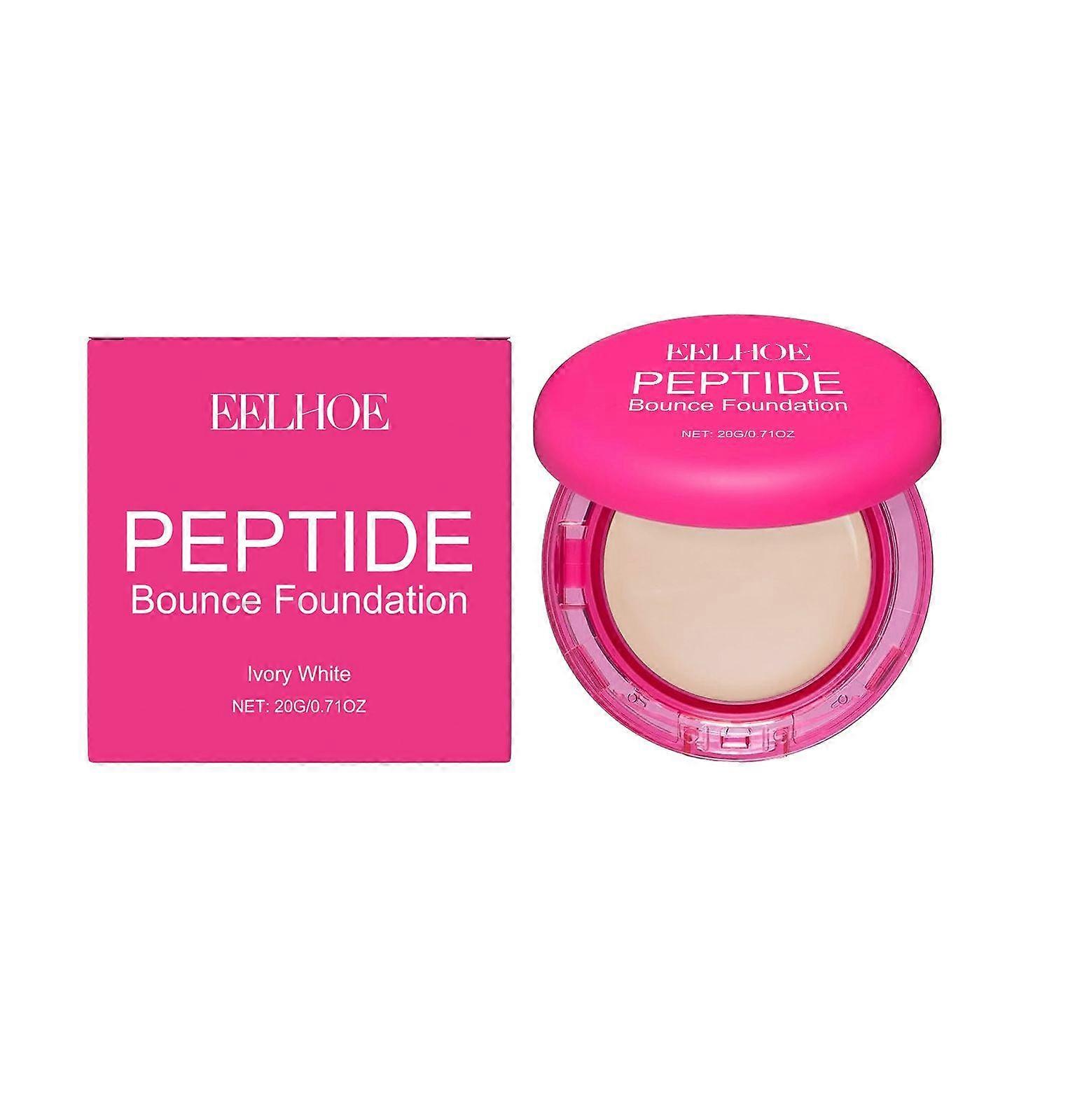 Peptide Bounce Foundation | Peptide-Infused Bounce Balm Foundation Concealers | Tri-Ceramide Complex for Mature Skin, Buildable Medium Coverage & Line