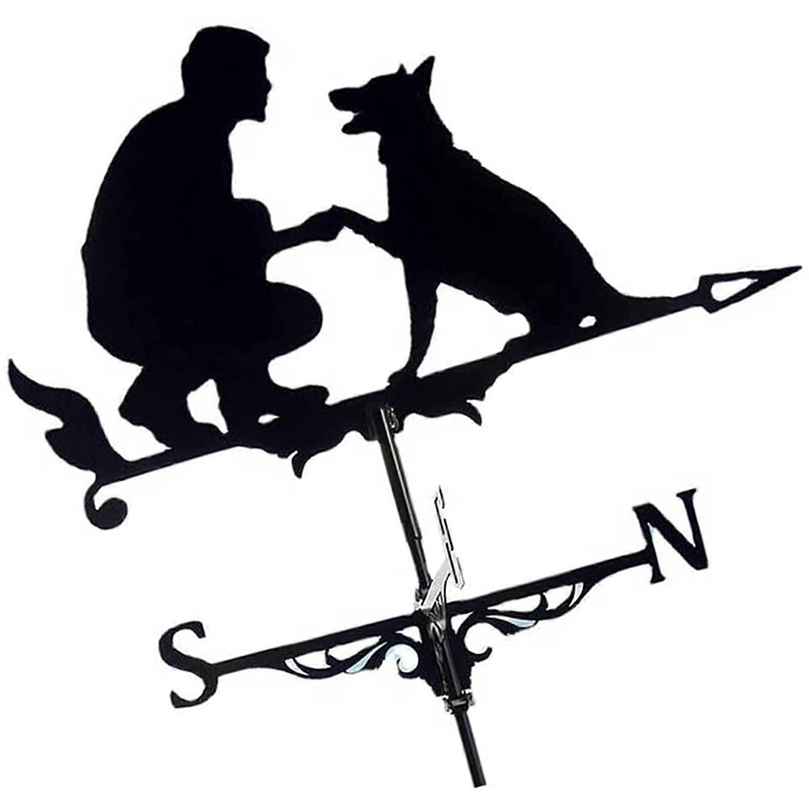 Cocker Spaniel Weather Vane For Roof Mounting, Rustproof Coated Wind Direction Indicator, Ref 9579
