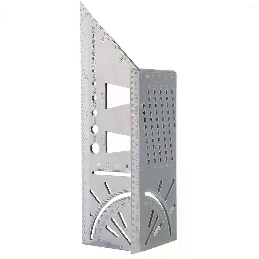 T-type 3D 45+90 Degree Mitre Angle Measuring Square Gauge Woodworking Scribe Mark Line Ruler Carpenter Layout Measuring Tools