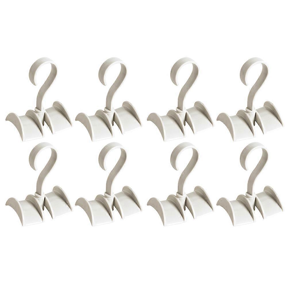 8pcs Rotating Handbag Hanger Rack Space Saving Closet Organizer Hooks for Purse, Scarf, Belt, Tie Storage Stylish Home Wardrobe Solution