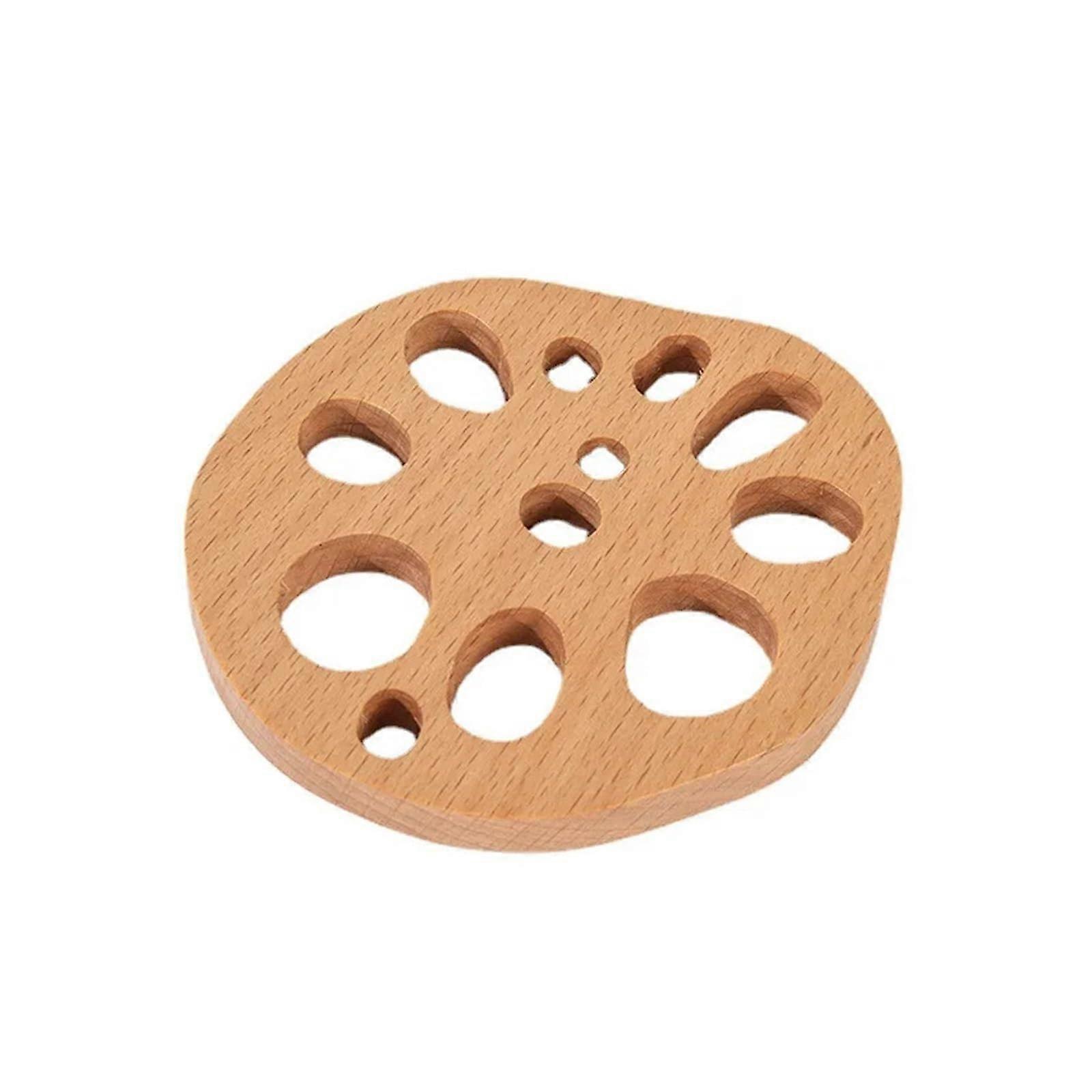 Kreative irregular Holz Lotusroot slice cup mat coaster ulation pad placemat Beech