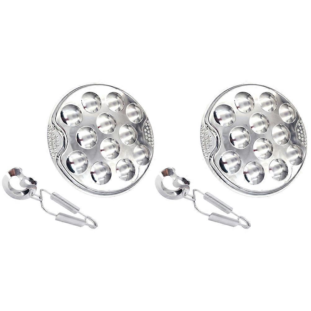 Piatto di Pesce in Acciaio Inox con 12 Fori per Cottura Forni e Griglie Argento