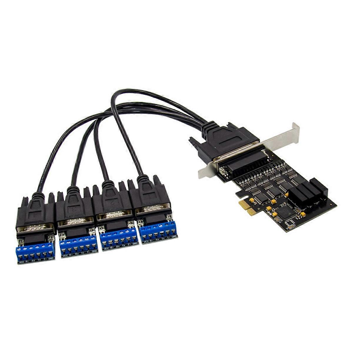 PCIe para Rs485/422 Serial Port Card Com Port Adapter Card Expansion Card Protection Surge Protect Su
