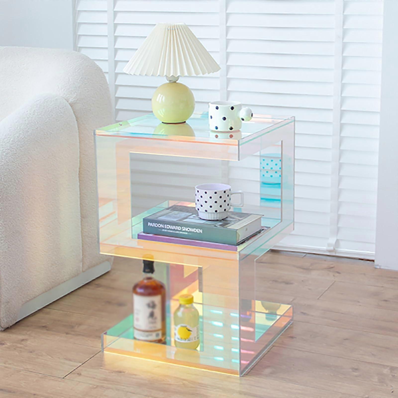 Side table made of acrylic, Side table, Acrylic desk, Multipurpose modern faux furniture