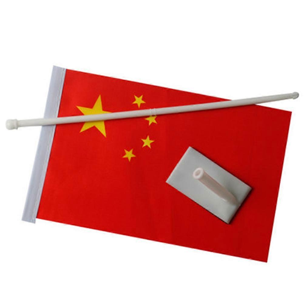 Small Country Flag Car Window Flags Polyester Red 5Pcs