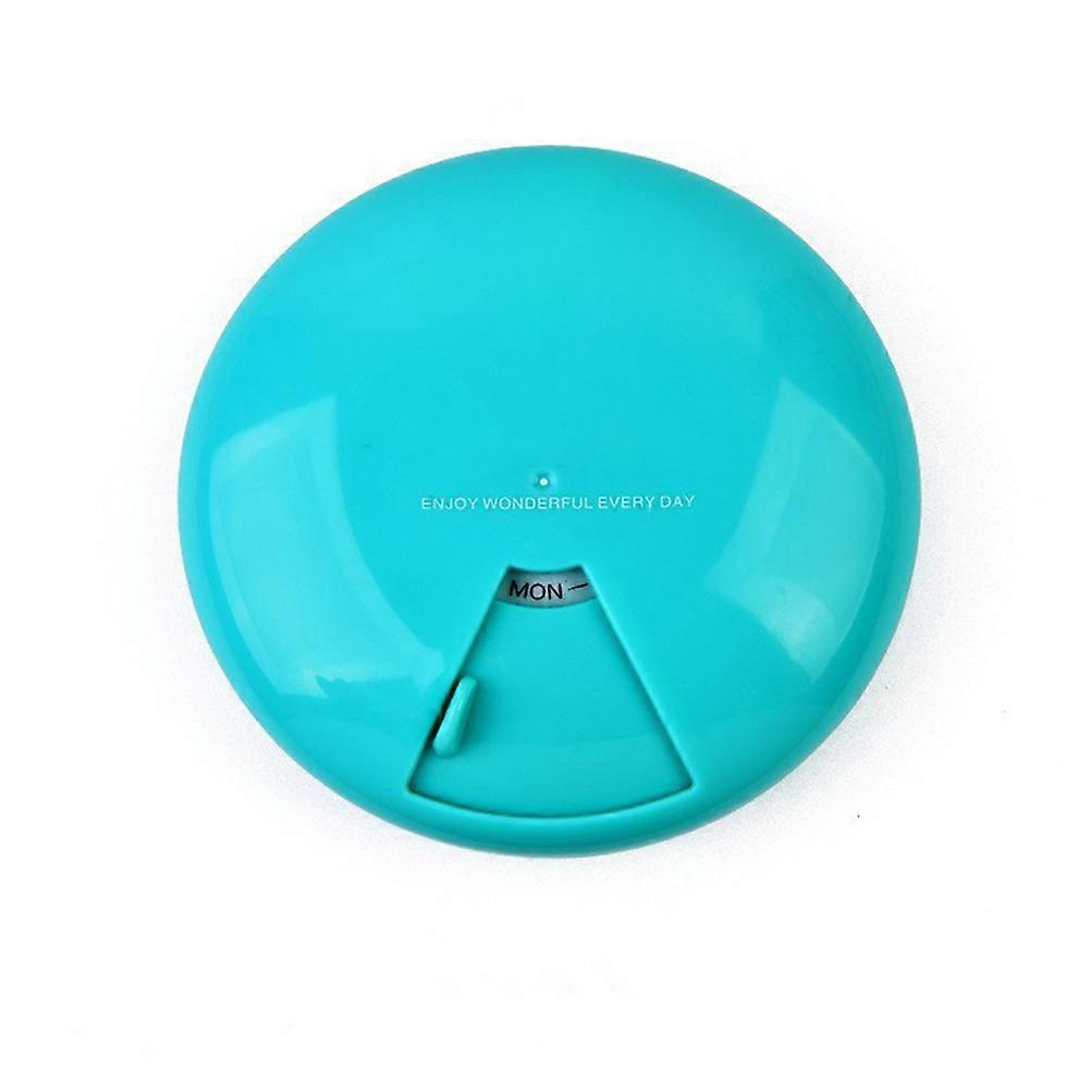 Compact Weekly Pill Box Round Rotating Container for Storage Use 4Pcs