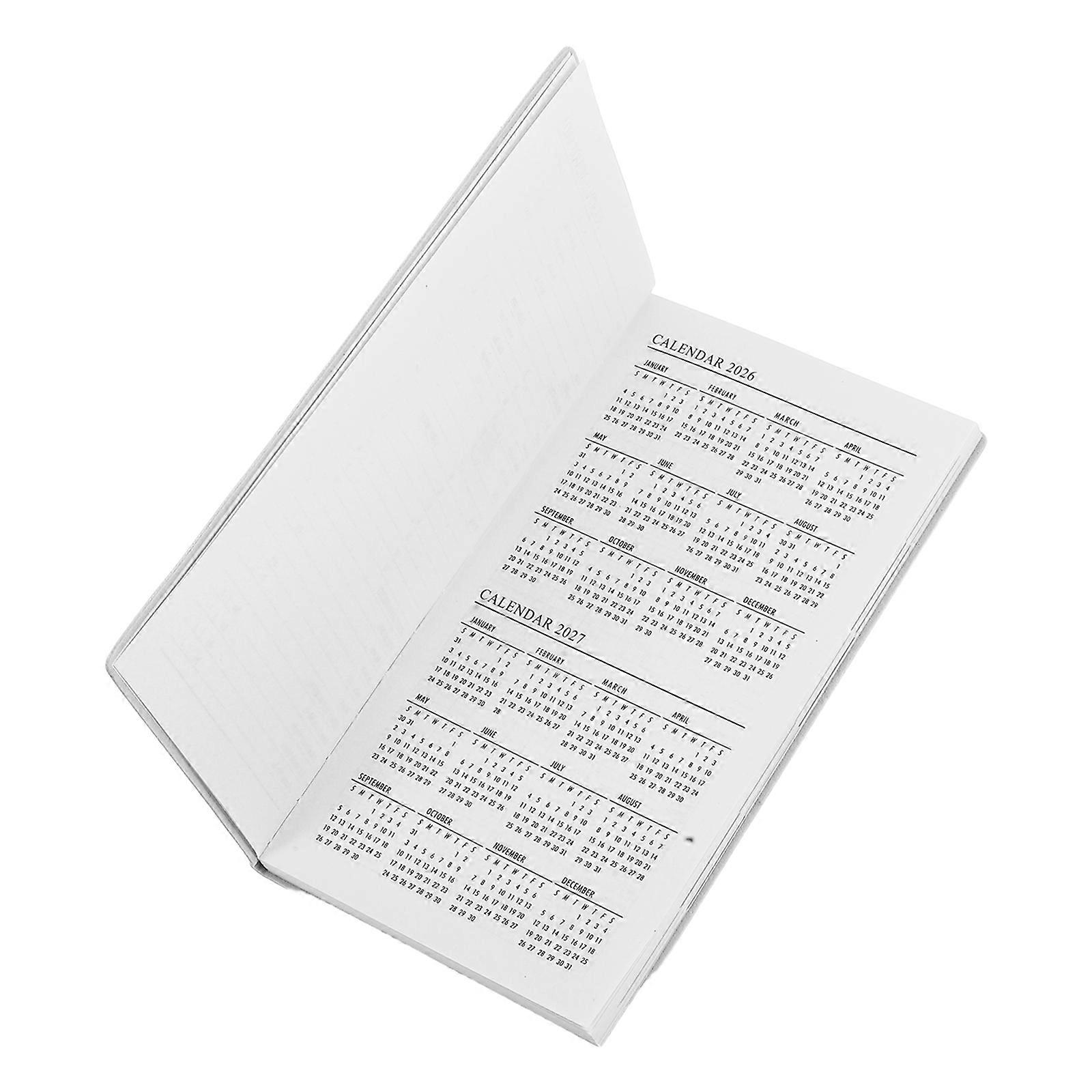 Planner Small Daily Schedule Notebook Faux Binding Monthly Weekly Organizer Notepad Do Lists Year Planning