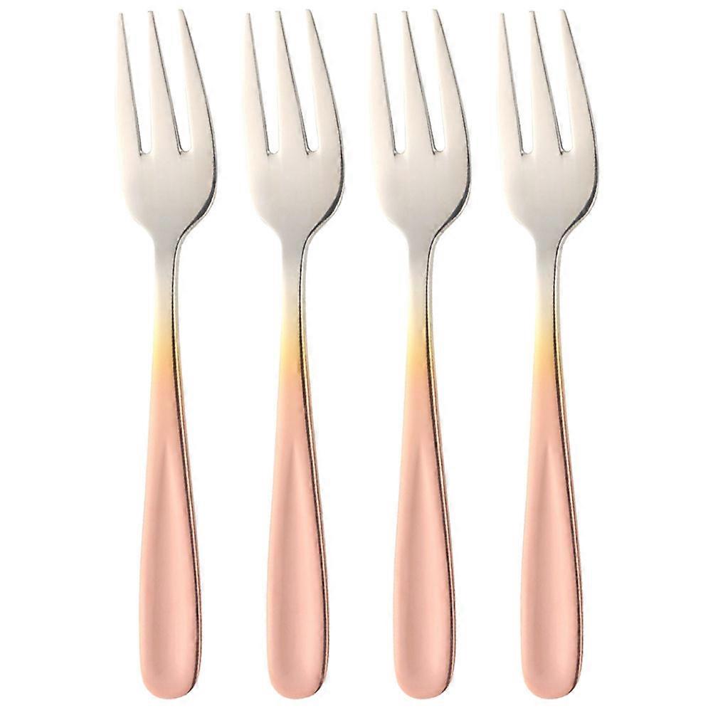 Small Fruit Forks Stainless Steel For Dessert 4Pcs