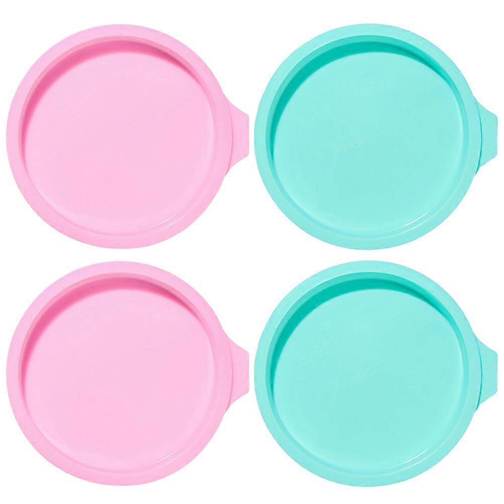 Microwave Safe Silicone Bakeware Fridge Safe Cake Molds Round Shape 4Set