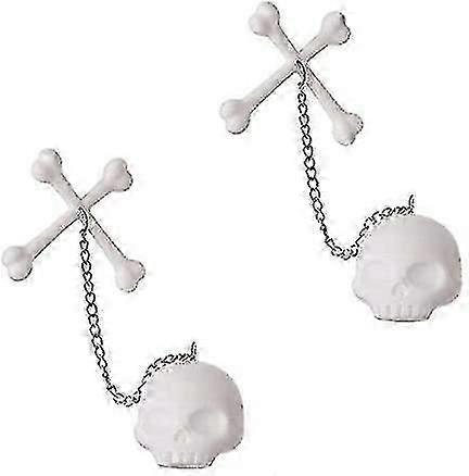 2 Pcs Leaf Tea Infuser, Silicone Tea Strainer, Tea Bones Skull Tea Filter Diffuser For Loose Leaf Le