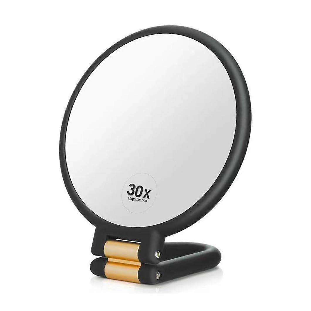 30X Magnification Mirror, Double Sided Handheld Mirror, Essential Travel Mirror
