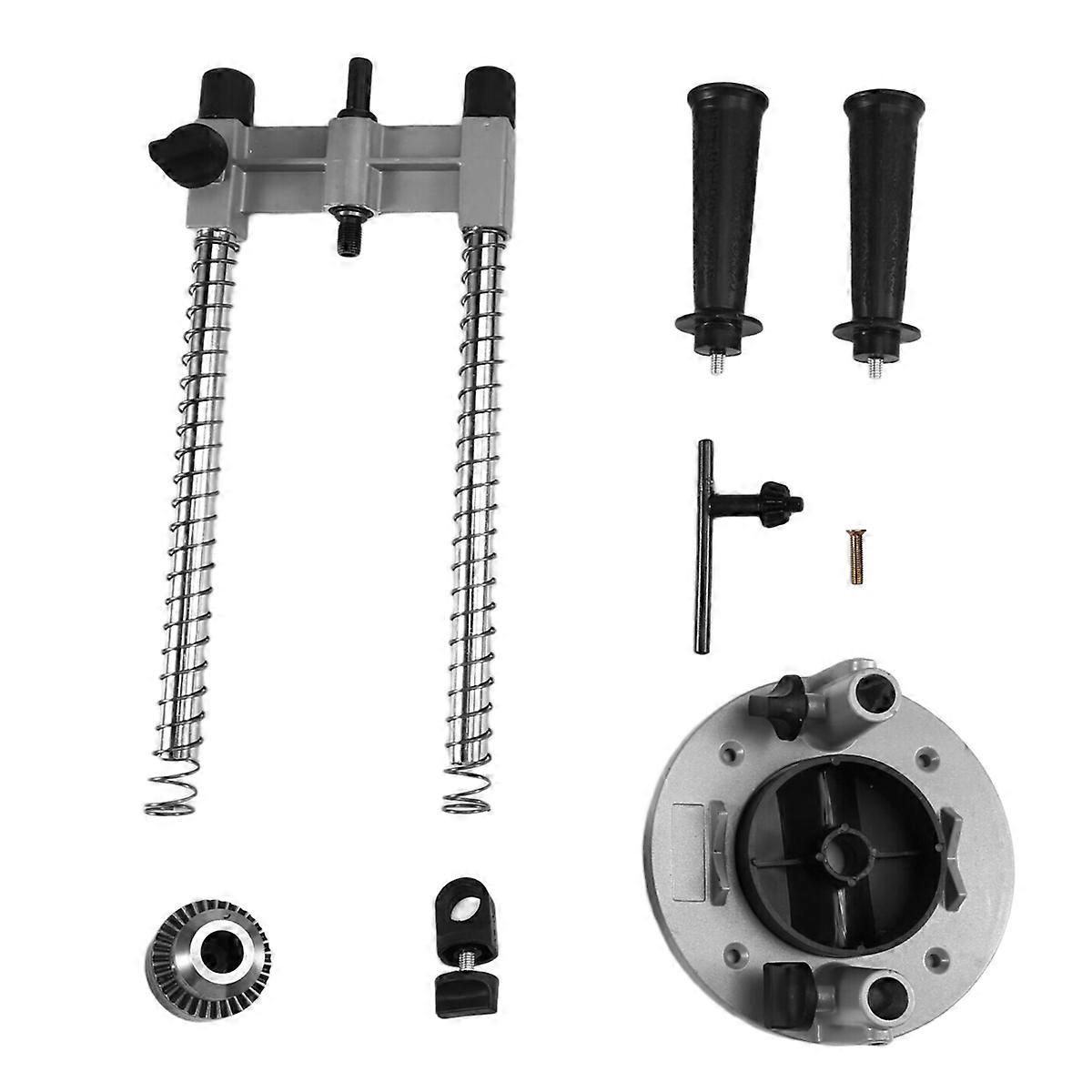 Portable Drill Guide Attachment, Drill Adapter for Hand Drills, Universal Bench Clamp Holder, Repair Tool Stand