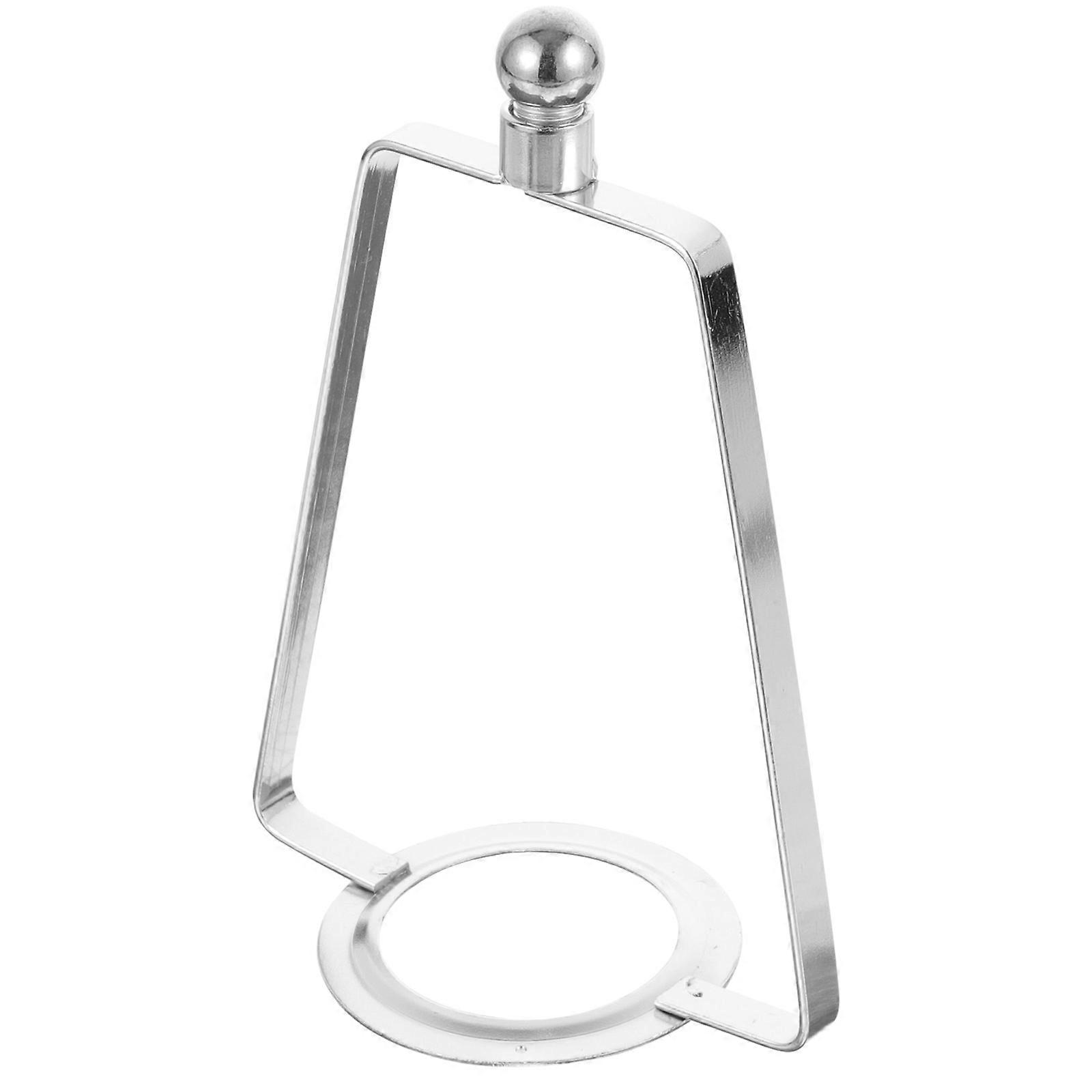 Lamp Iron Frame Metal Lampshade Frame Contemporary Table Lamp DIY Projects Silver 15x10cm Decorative 1Set