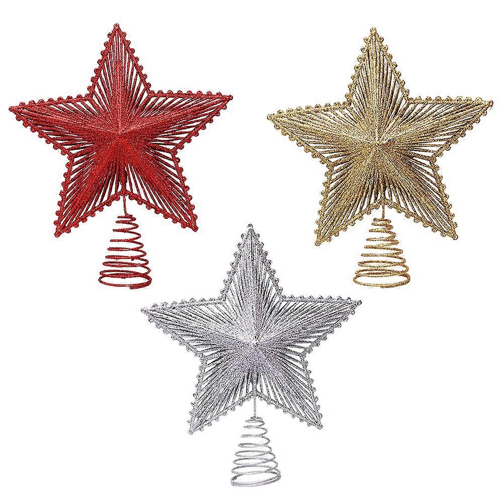 Elegant Tree Toppers Attractive Tree Toppers Christmas Home Decoration Golden 3Pcs