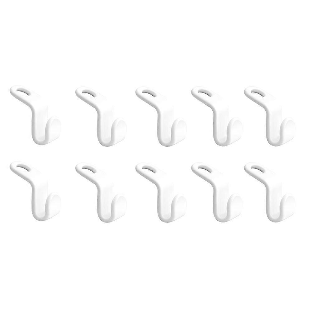 Space-Saving Clothes Hanger Connector Hooks Coat Hooks Home Use Closet White 3x2x1. Organizer 100Pack