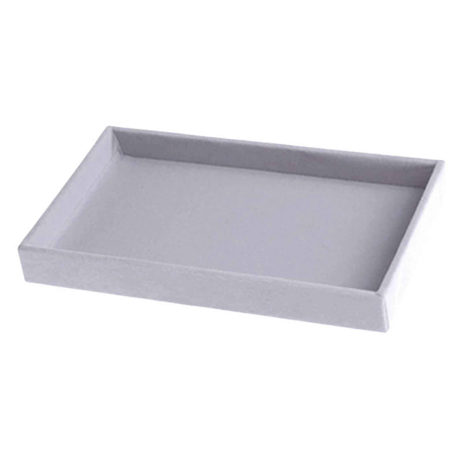 Velvet Jewelry Display Tray Earrings Bracelets Storage Organizer Empty Tray
