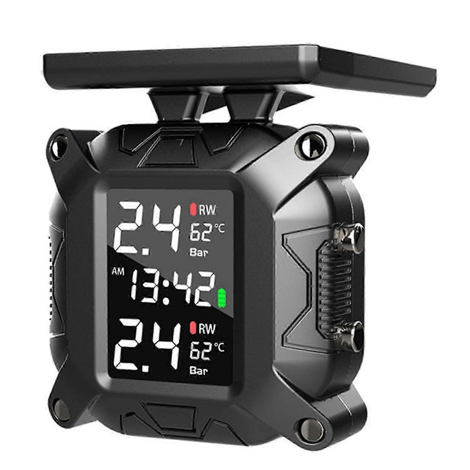 Motorbike TPMS Accurate Temperature Monitor Multifunctional LCD Screen Tire Pressure Monitoring System Motorcycle Accessories xi