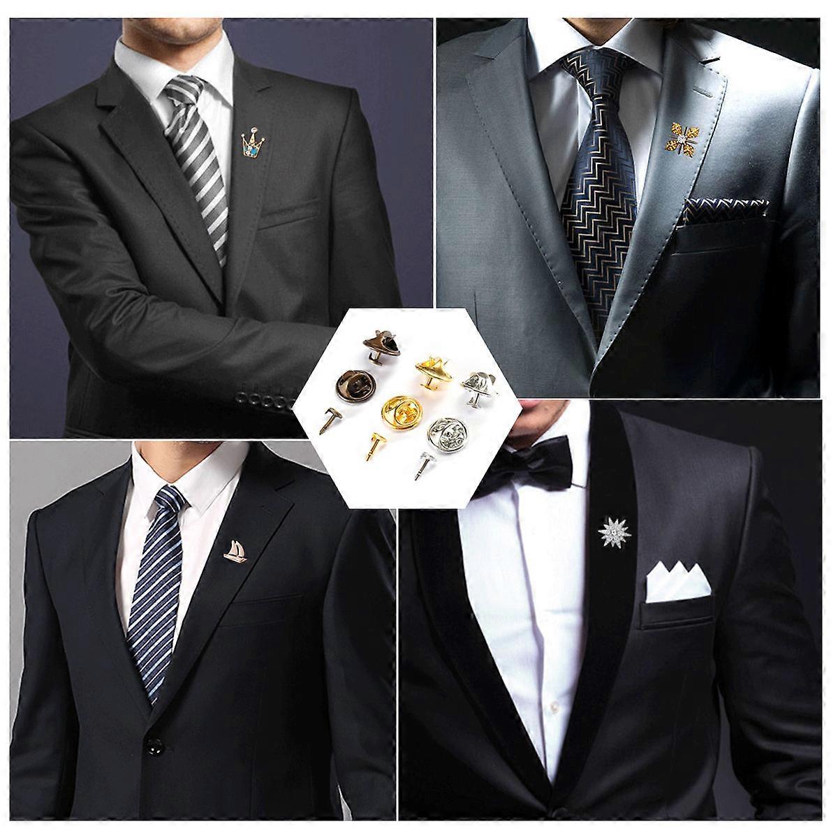 Brooch Pin Backs Clasp Pin Badges Daily Craftsmanship Assorted Color 1.10x1.10x0.80cm Copper 150Set