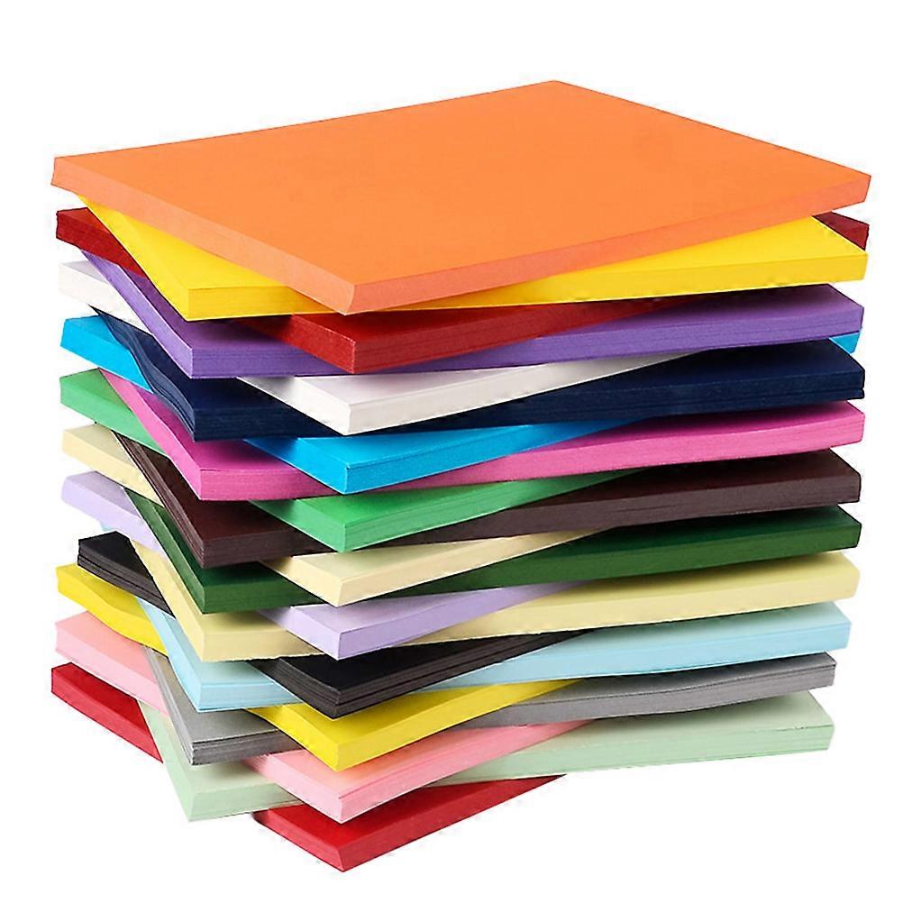 ورقة ملونة اوريغامي ورقة DIY قابلة للطي A4 حجم مجموعة متنوعة من الألوان للأطفال صنع 50 قطعة