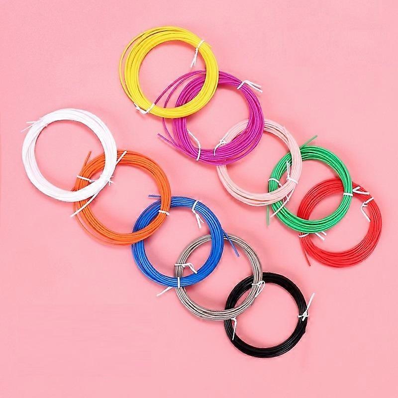 Printing Pen Consumables 50 Meters Low Temperature Three-Dimensional Painting Material (Dazzling Color 10 Rolls, Total 50 Meters)