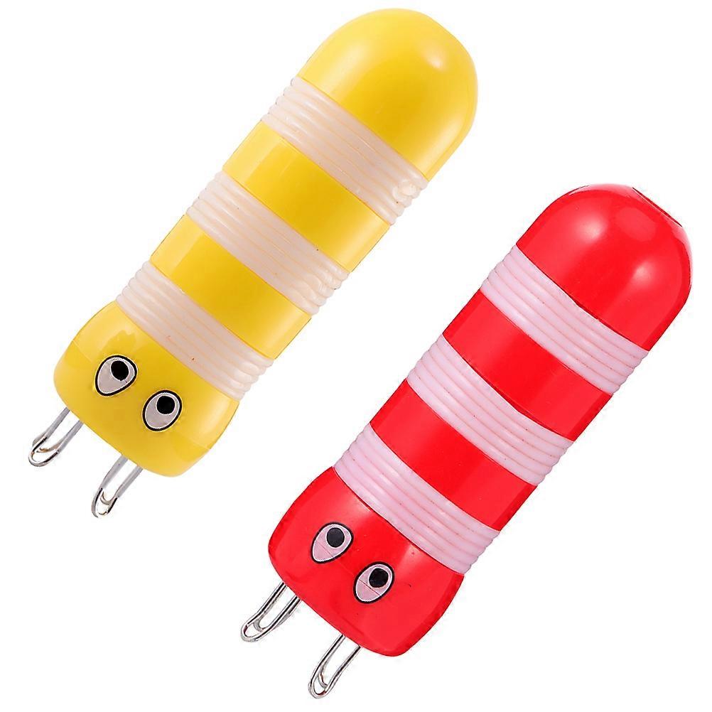 Knitting Tool French Knitter For Knitting Sweaters Diy Design Yellow 10X3CM Plastic Abs Bee Shape 2Pcs