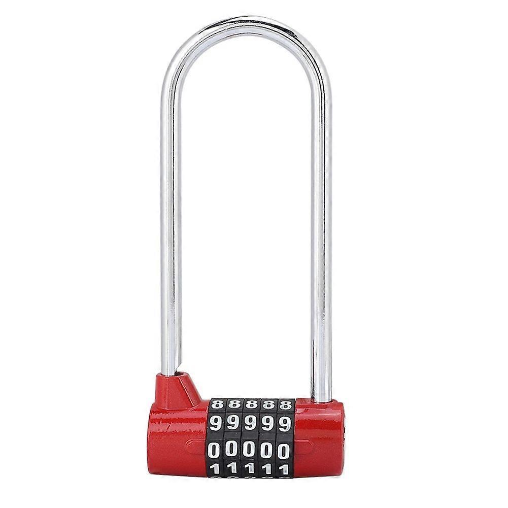 Zinc Alloy U shape Combination Digit Password Code Lock Extra Long Cabinet Door Padlock