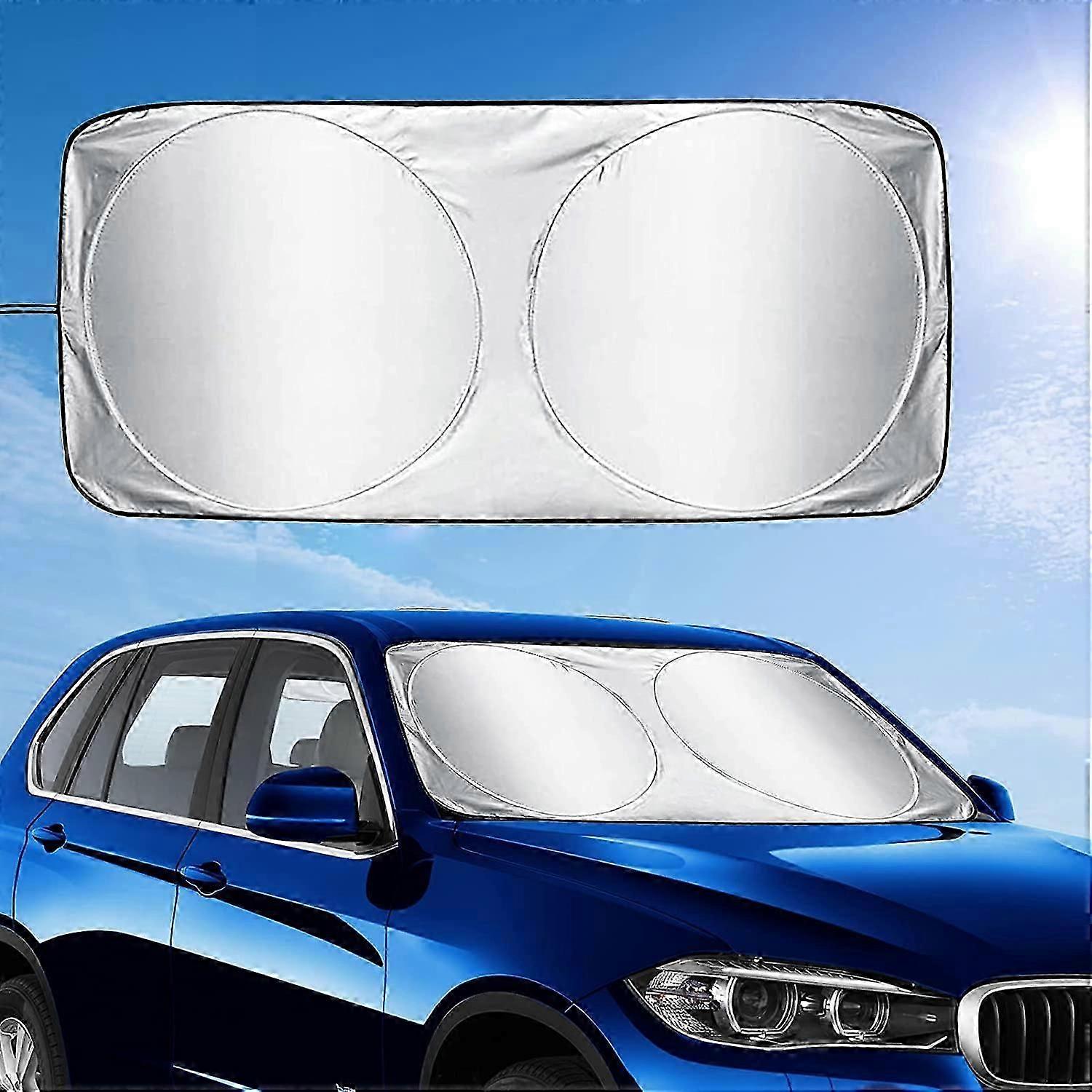 Car Windshield Sun Shade,Foldable Cover Front Windshield Visor Sunshade,Anti UV Reflective Protector,Sunshade Block Against Vehicle Rays,160x86cm