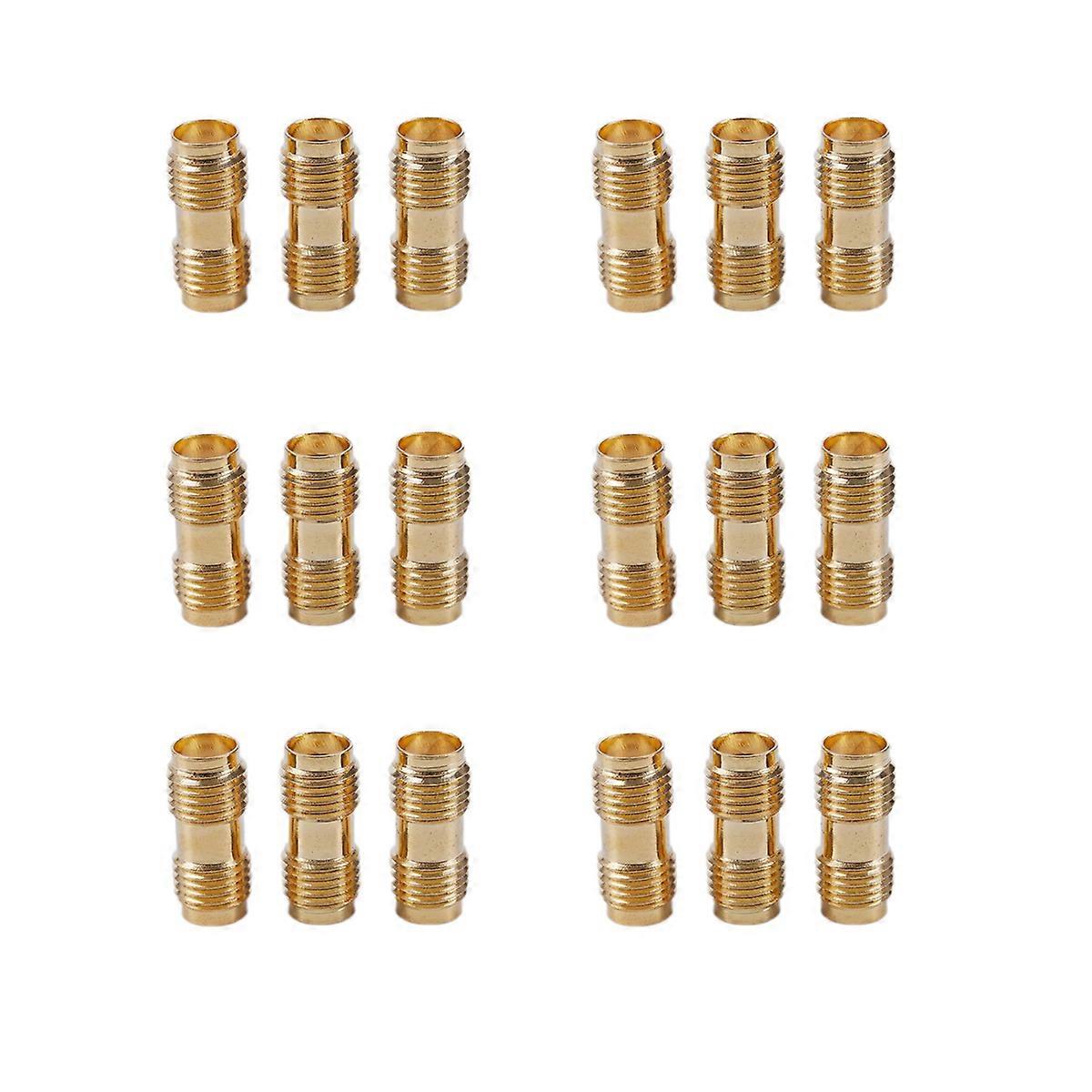 3x Gold Connector SMA Female to SMA Female For Two Way Radio