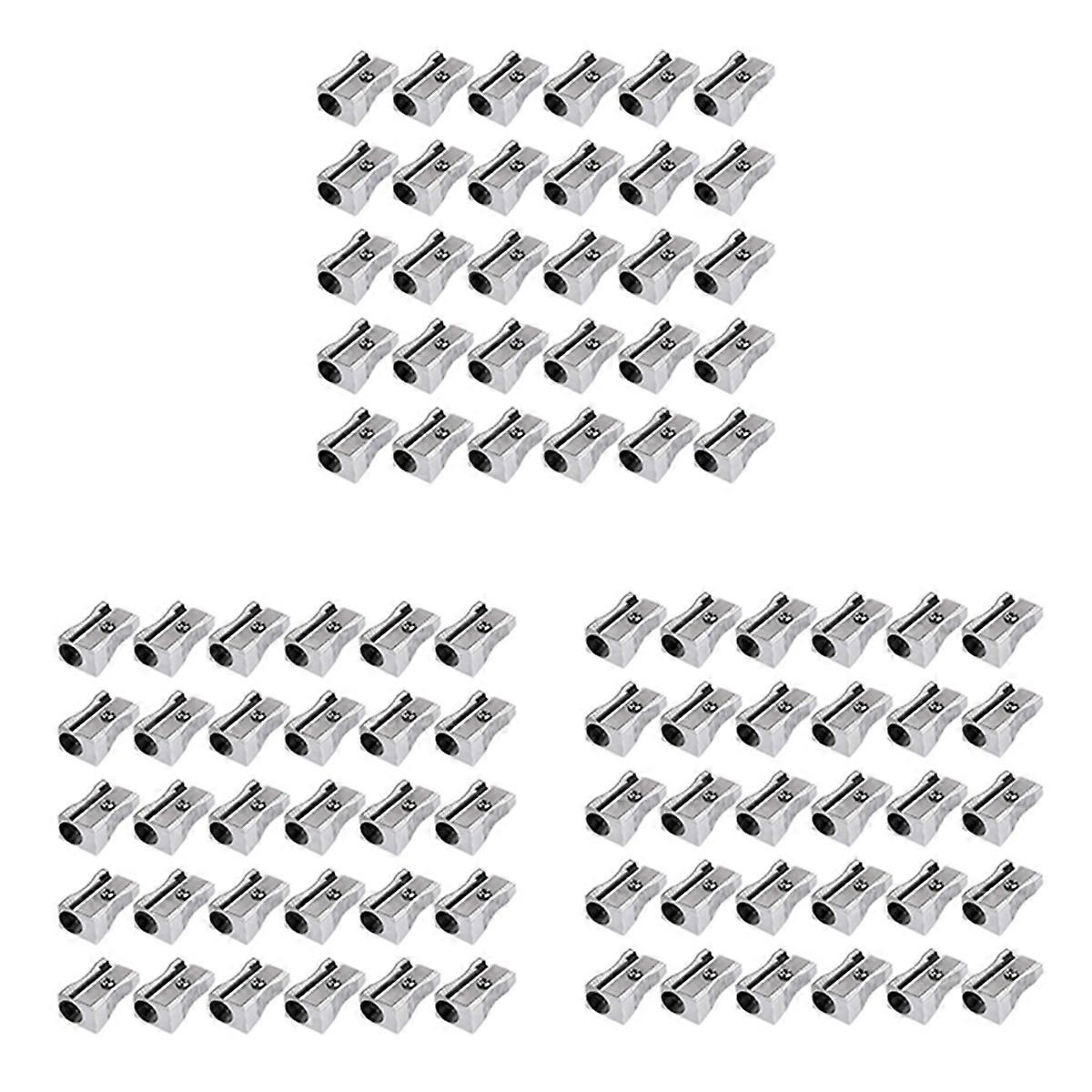 144 Pack en métal Mini taille-crayons en vrac Portable Argent Trou Unique Alliage d’aluminium Sharp