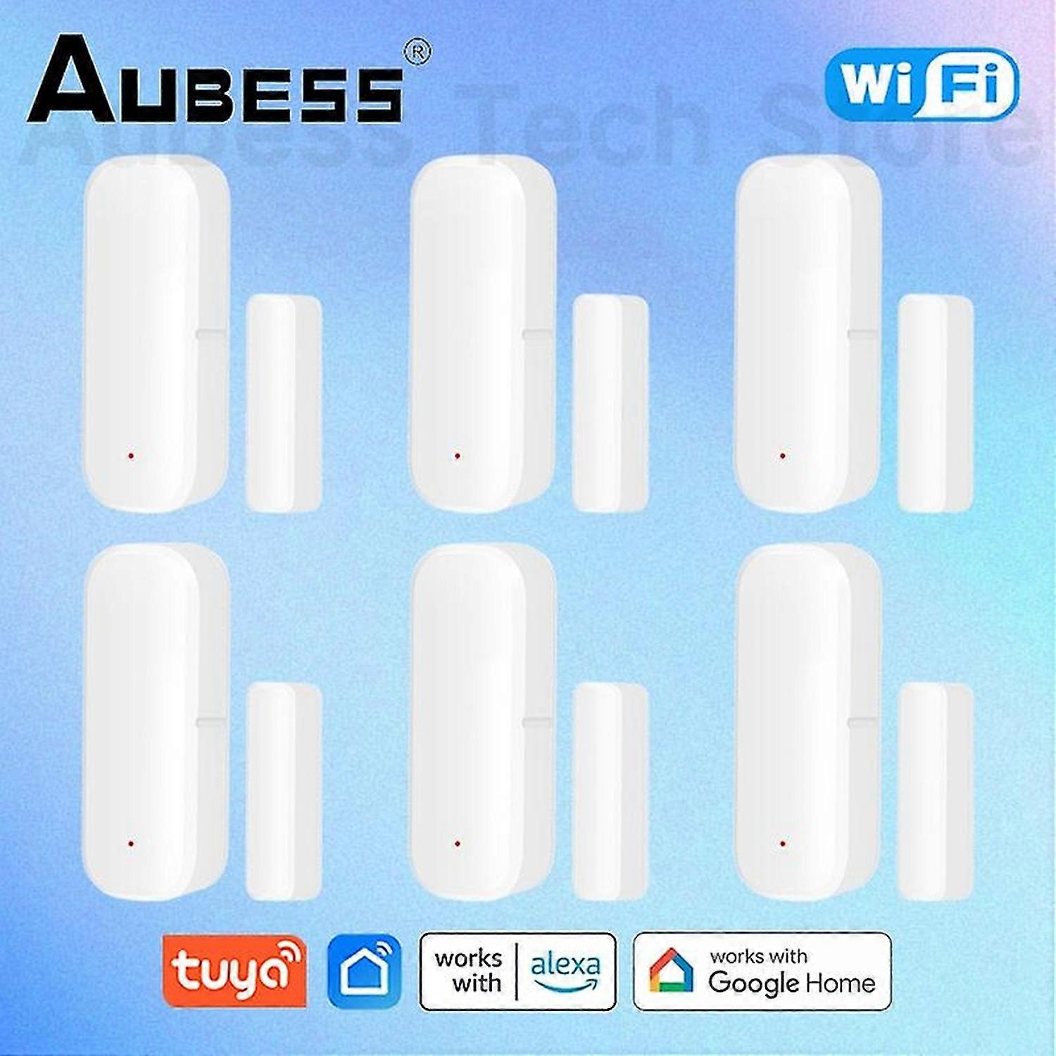 AUBESS Tuya Smart WiFi Door Sensor Smart Door Open/Closed Detectors WiFi Window Sensor
