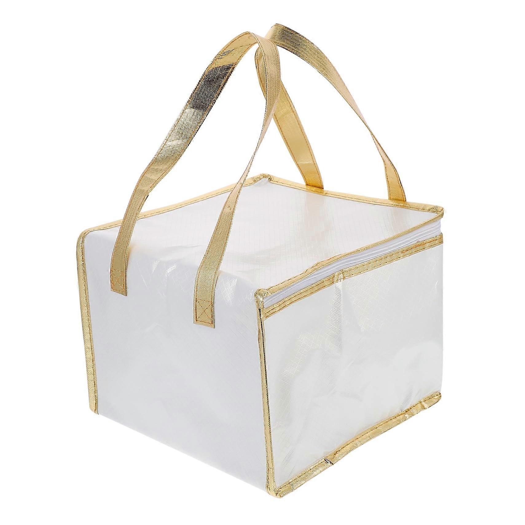 1PC Insulated Food Transport Handheld Storage Bag for Cake Pizza DoubleLayer for Seafood Vegetables