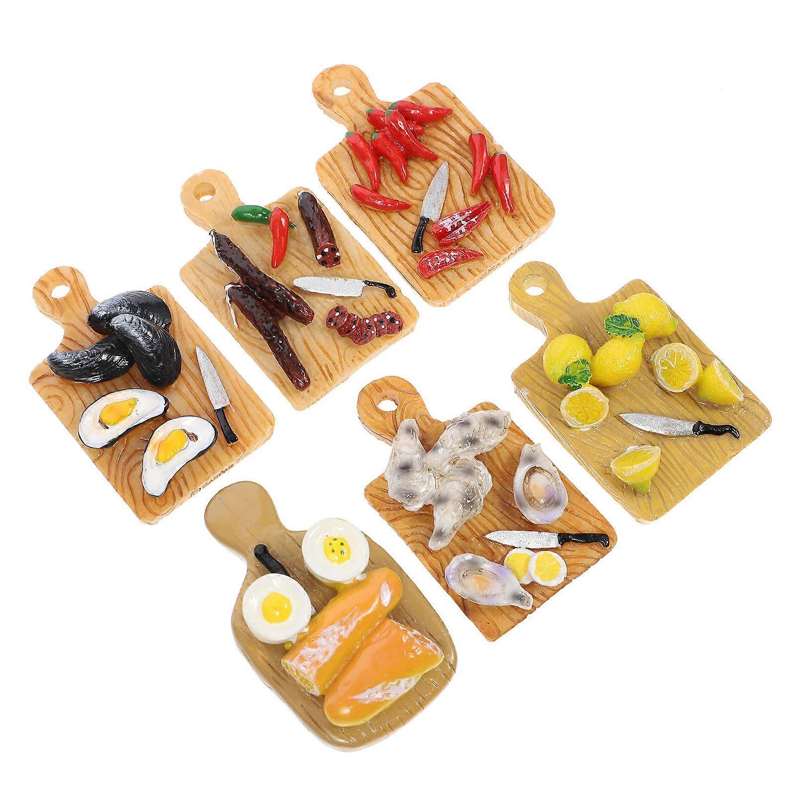 Kitchen Magnets 3D Chopping Board Magnet Whiteboard Magnet For Colleagues 6Pcs