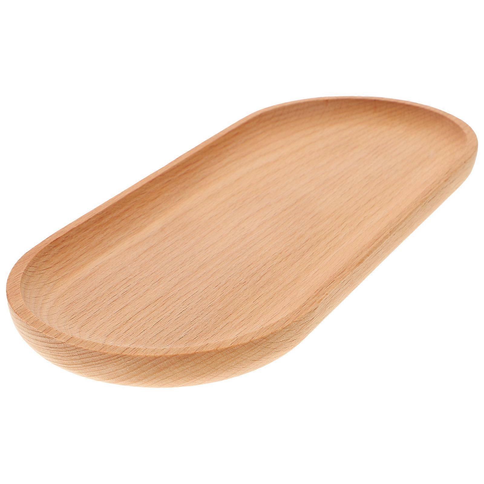 Food Serving Plate Wood Tray For Organizing Rustic Style 9.04x3.93inch 1Set