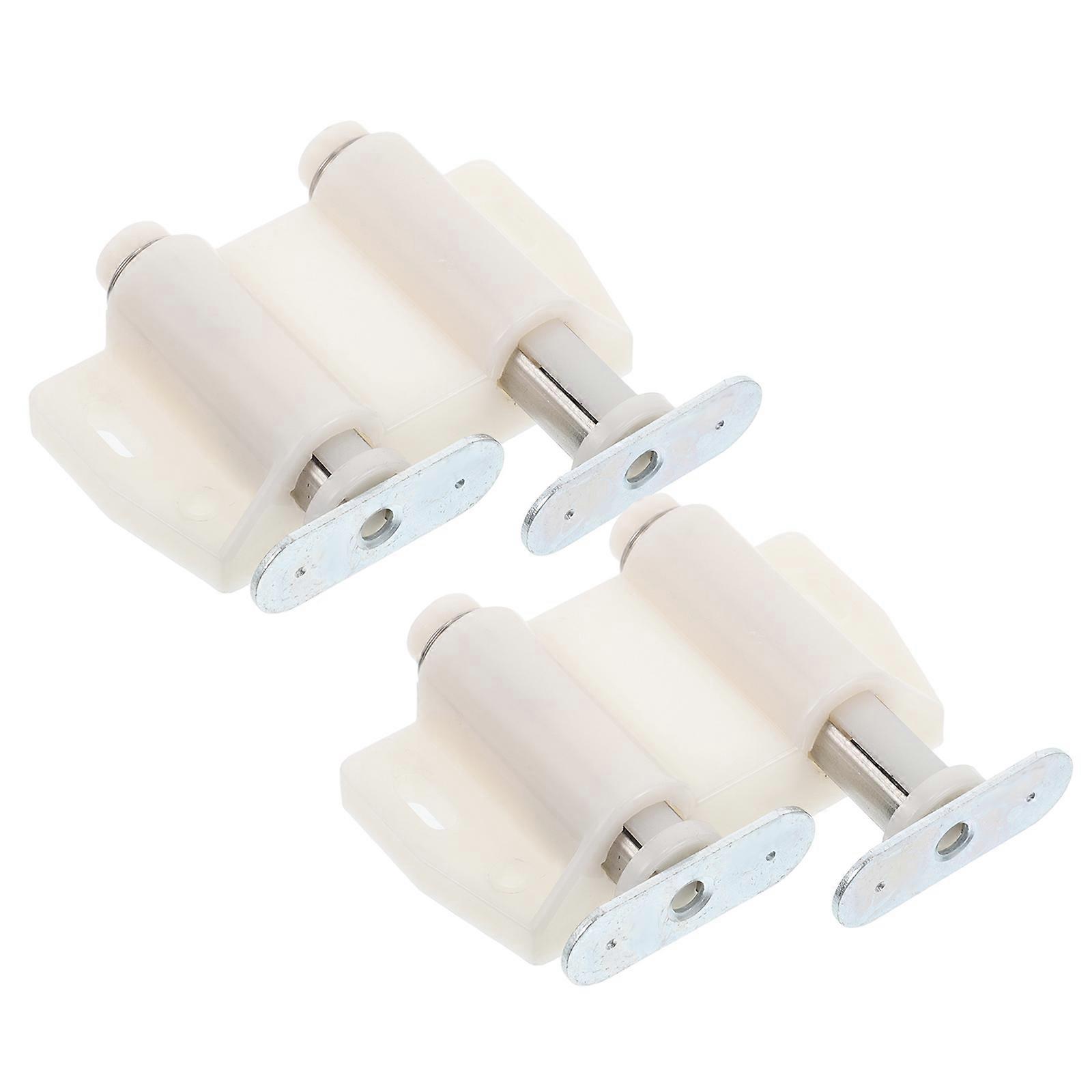 Magnetic Latches for Cabinets Automatic Rebounding Function for Bathroom Invisible Handle-Free Design 7.00X6.00X1.50CM 2Pcs