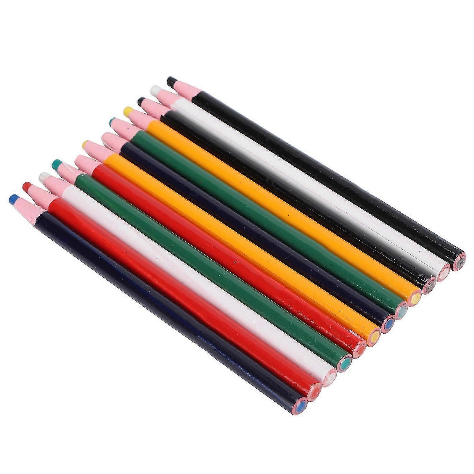 12Pcs Colorful Fabric Drawing Marking Wax Pencils for Clothing