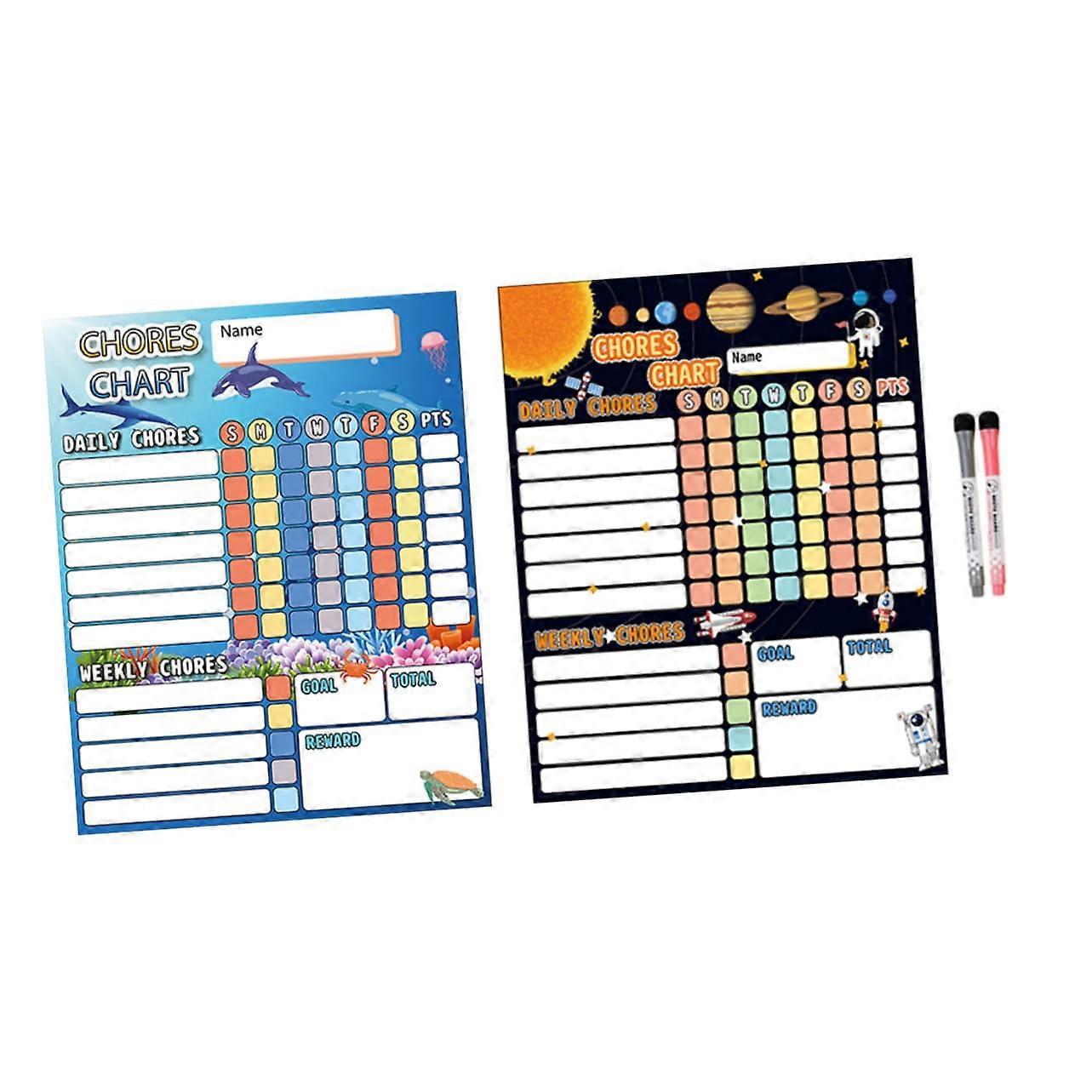 Magnetic Behavior Chart Reward Board for Home - Stylish Refrigerator Decor, Encourages Routine and Responsibility