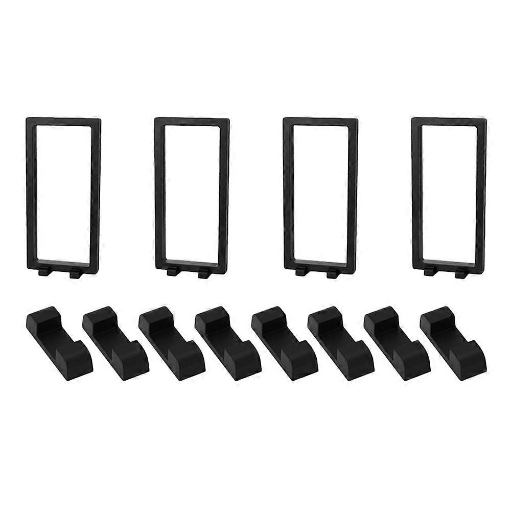 Floating Jewelry Display Frame 4Sets Black Plastic for Storage Use with Eye-Catching Display Feature