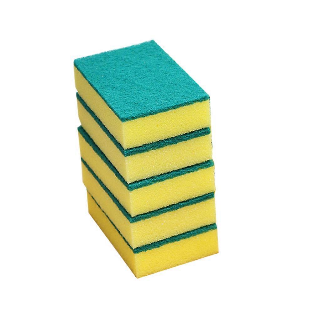 Scrub Dish Sponge Multifunctional Cleaning Sponge for Kitchen and Bathroom Assorted .3×2.8×1.2in 5Pack
